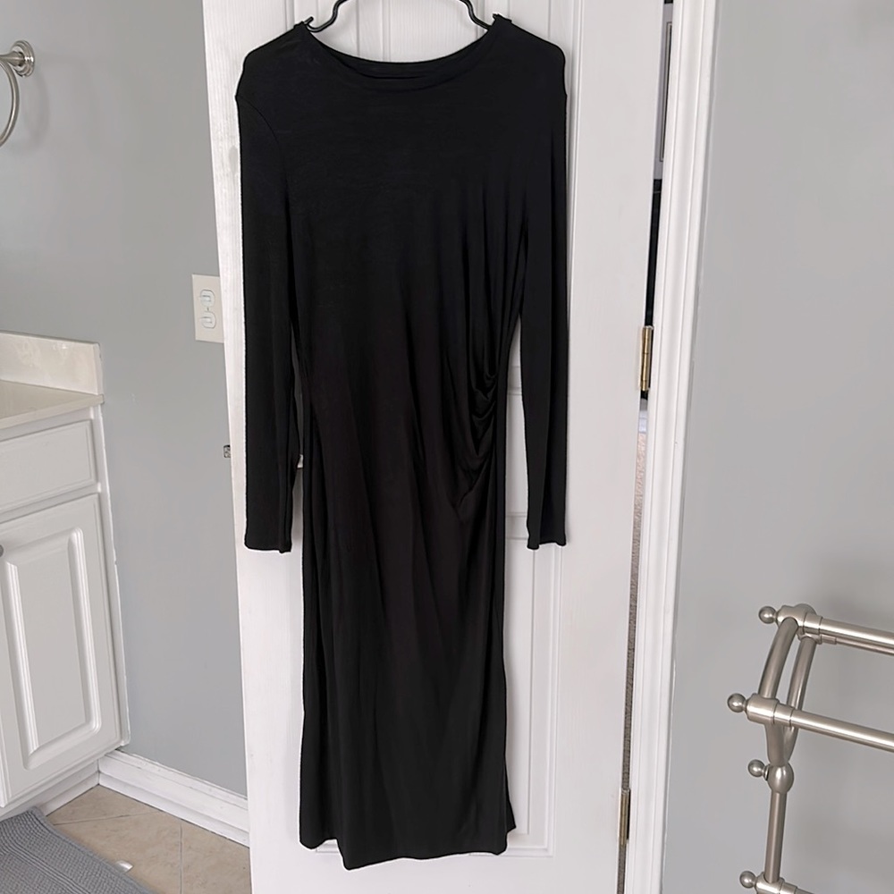 Banana Republic knot long sleeve midi dress